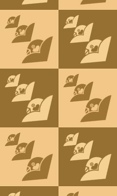 携帯待受《三つ斜め文鳥紋》